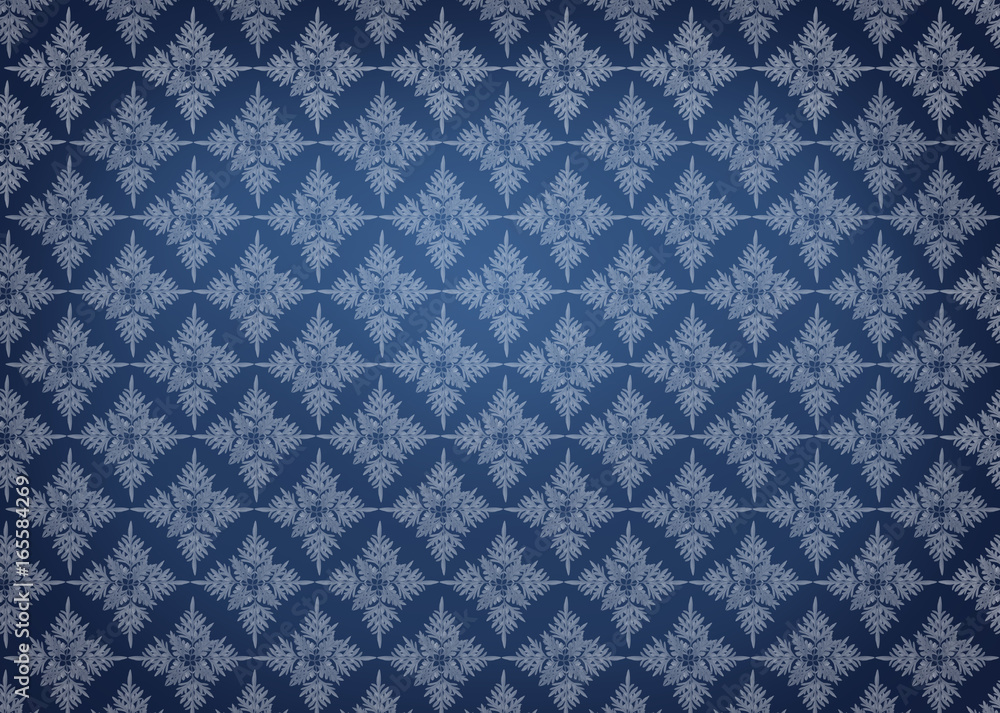 Elegant pattern on gradient blue background