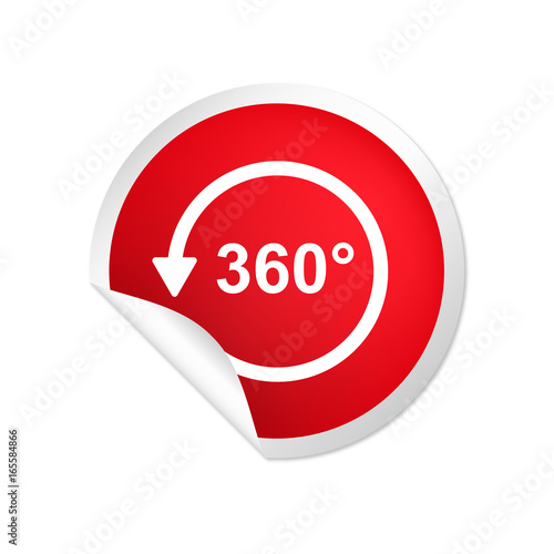 runder Sticker rot 360°