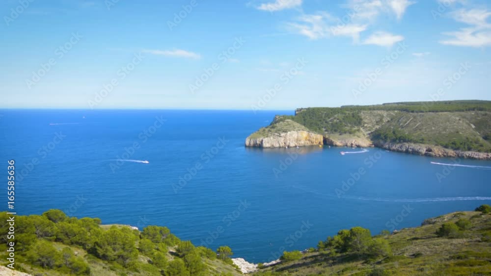 Small bay of Cala Montgo in Costa Brava. Montgo beach is a natural and awesome place of la Escala and Torroella de Montgri in Girona province, Catalonia, Spain Small bay of Cala Montgo in Costa Brava. Montgo beach is a natural and awesome place of la Escala and Torroella de Montgri in Girona province, Catalonia, Spain