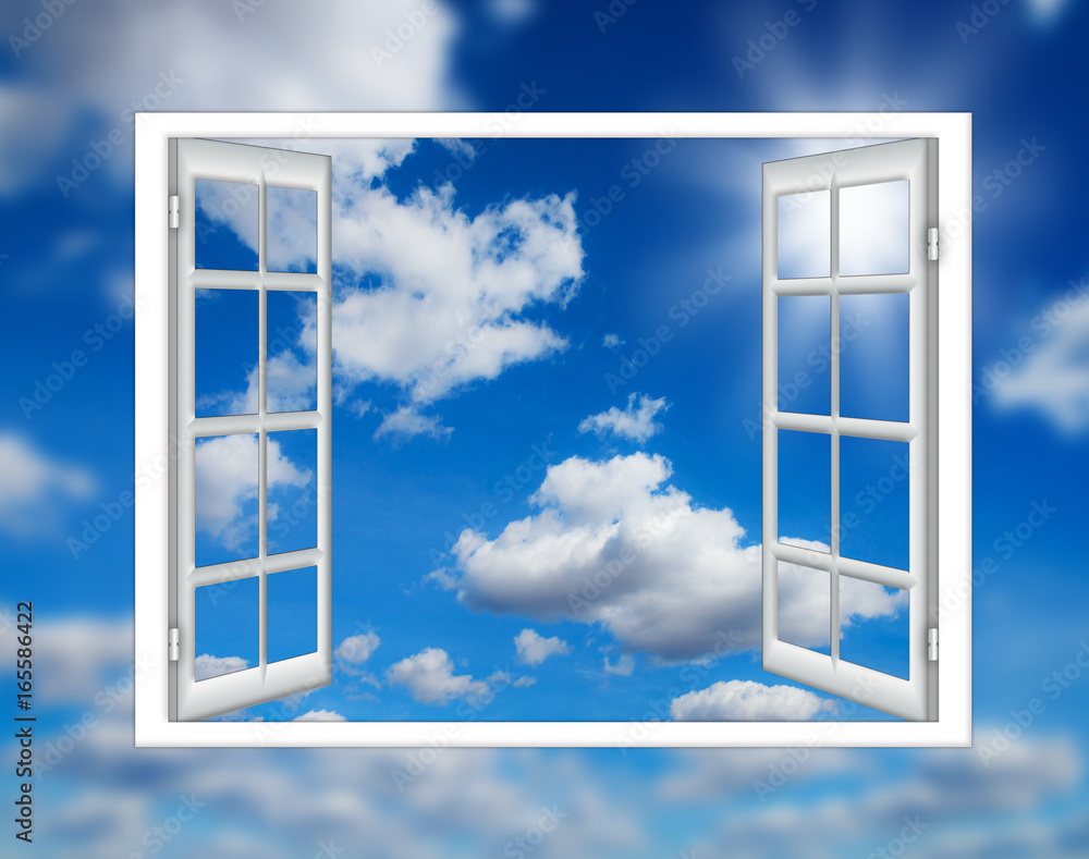open window cloud sun open window cloud sun