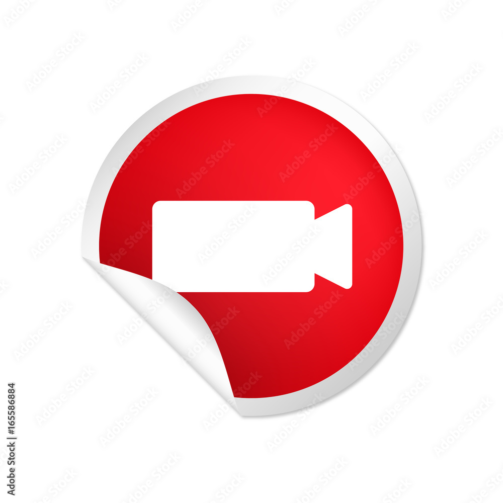 runder Sticker rot Digitalkamera runder Sticker rot Digitalkamera