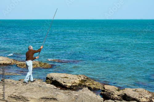 Fisherman on the sea