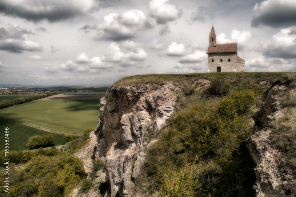 Lonely Drazovsky church on the hill, Slovakia Lonely Drazovsky church on the hill, Slovakia