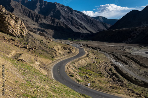 Landscape around Leh district in India 