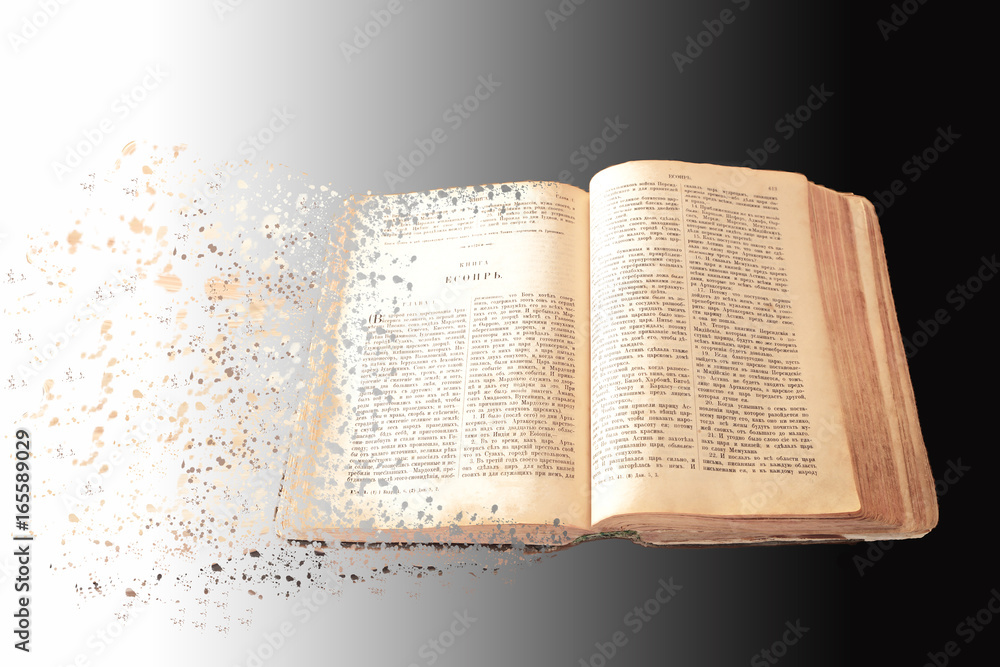 Fototapeta premium Bible book of decay effect
