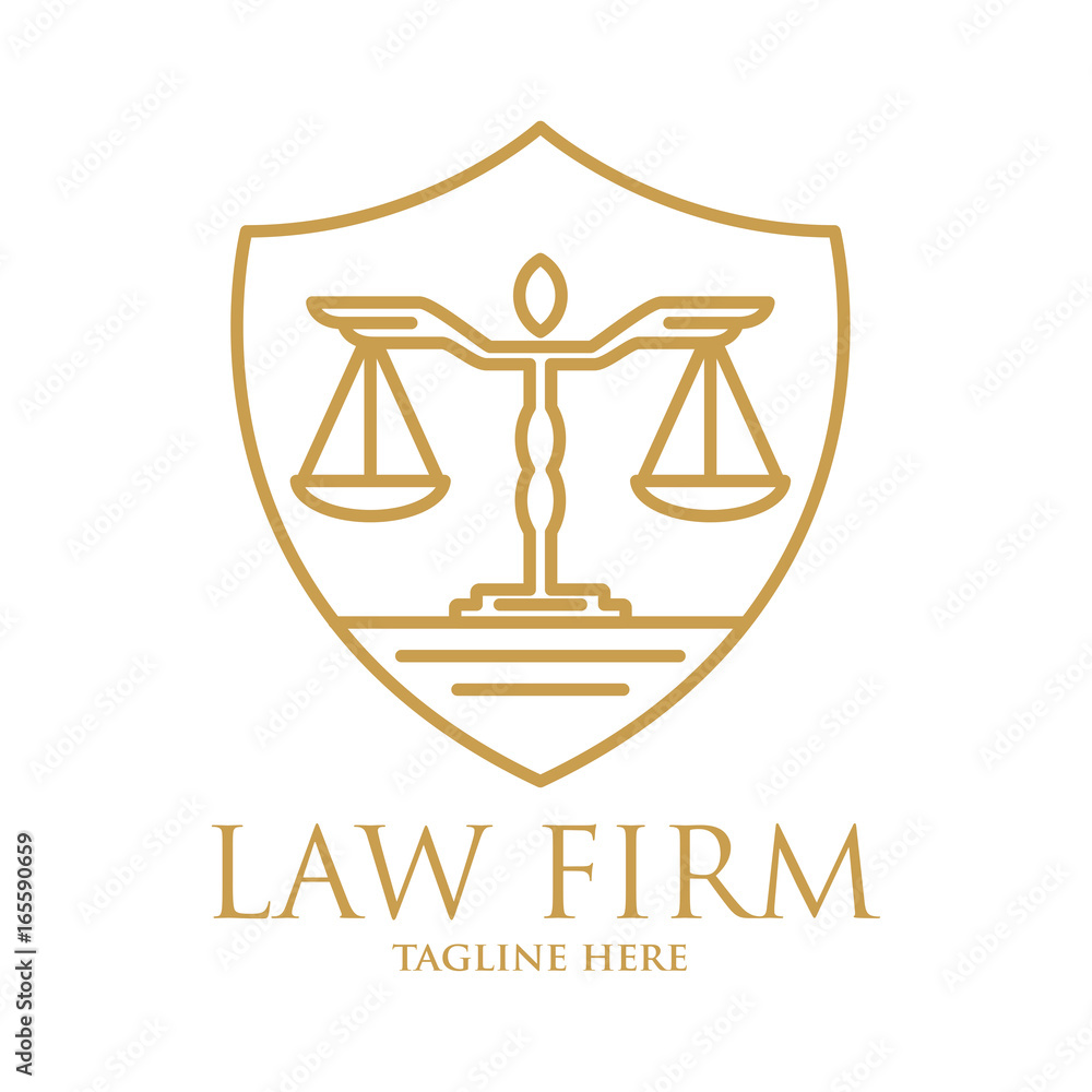 Gold Line Scale of Justice Law Logo Gold Line Scale of Justice Law Logo