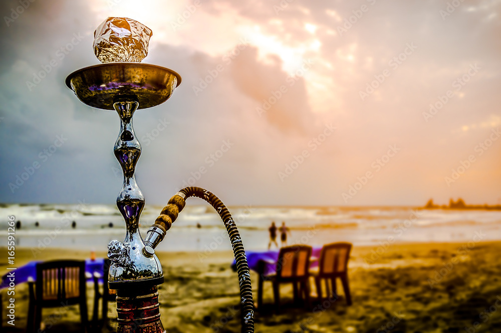 hookah shisha smoke on beach background Stock Photo Adobe Stock