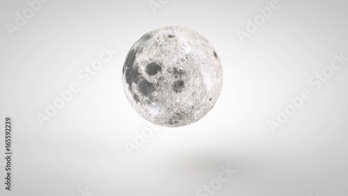 Full Moon isolated  in white