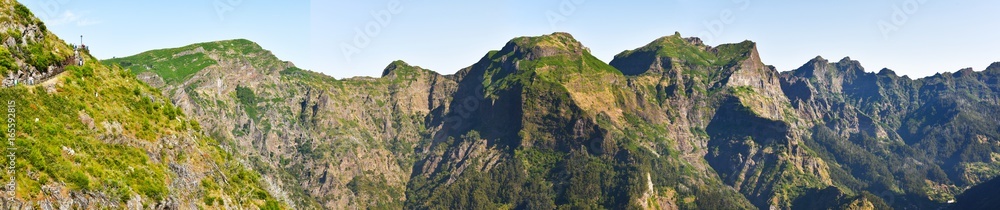 The highest Madeira island mountain Pico Ruivo.