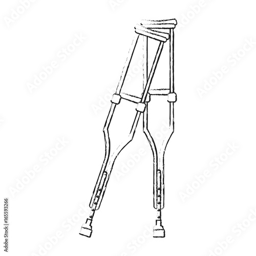 crutches healthcare related icon image
