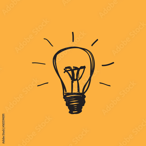 Lightbulb, creative draw, idea