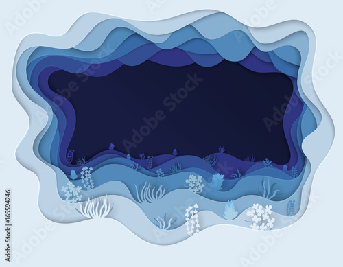  illustration of sea bottom with seaweed