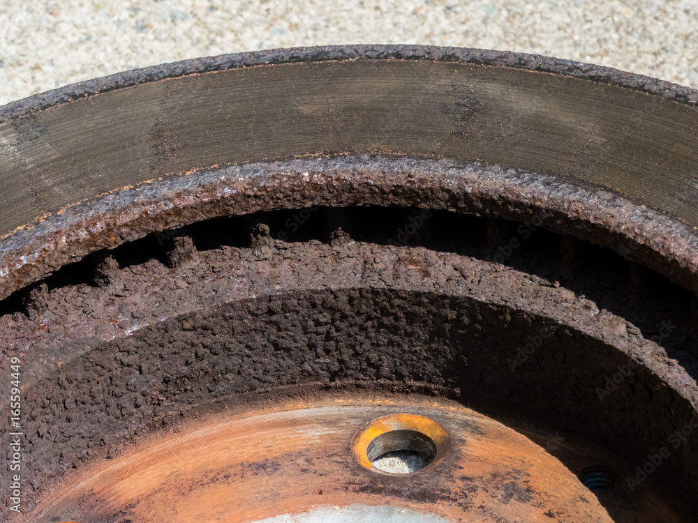 Rusty brake disc
