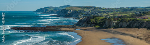 Detail of the coast in Sopelana