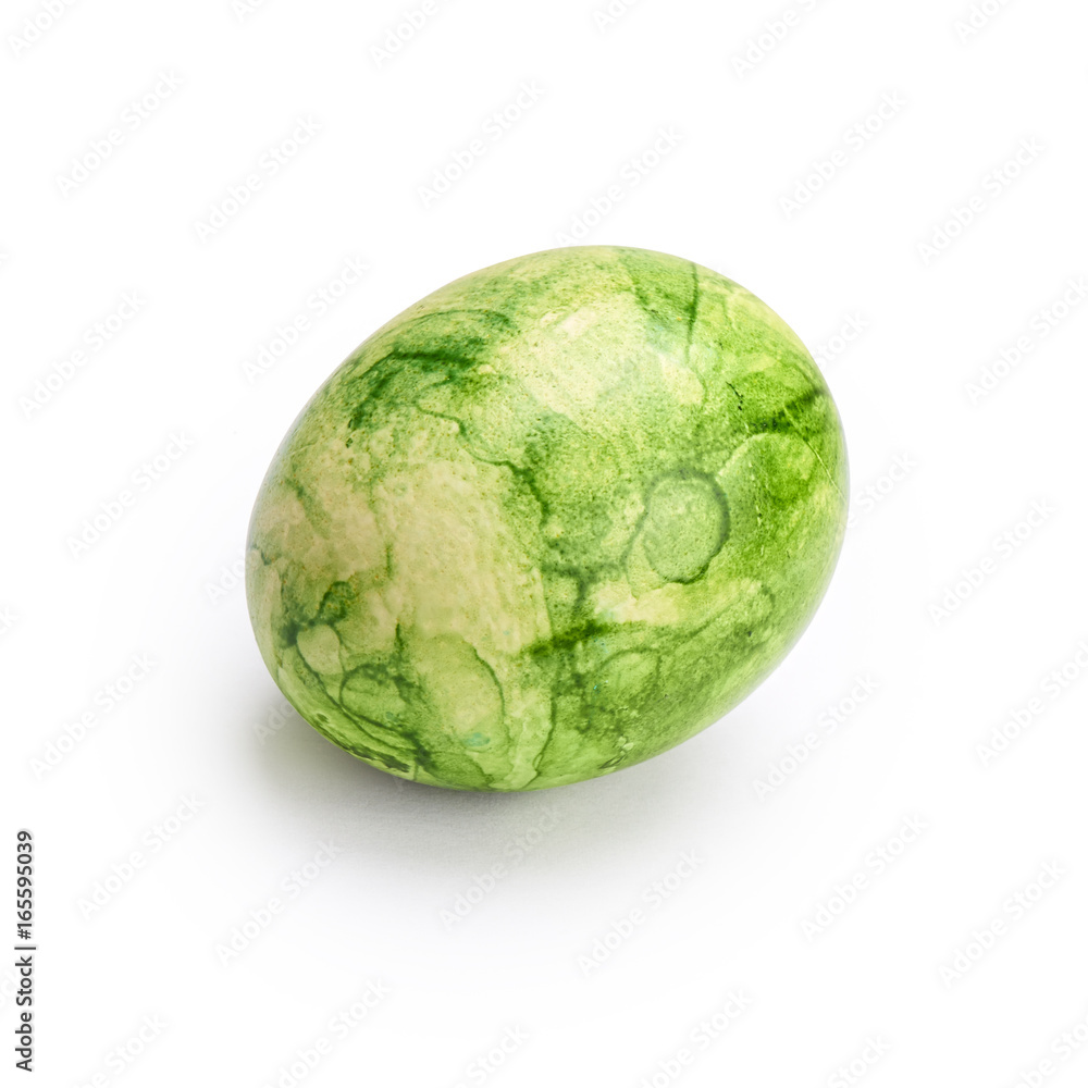 Abstract green color on egg isolated Abstract green color on egg isolated
