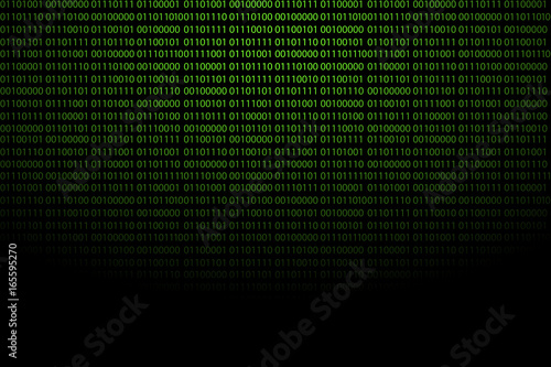 Binary code vector abstract background. Zero one computer code background