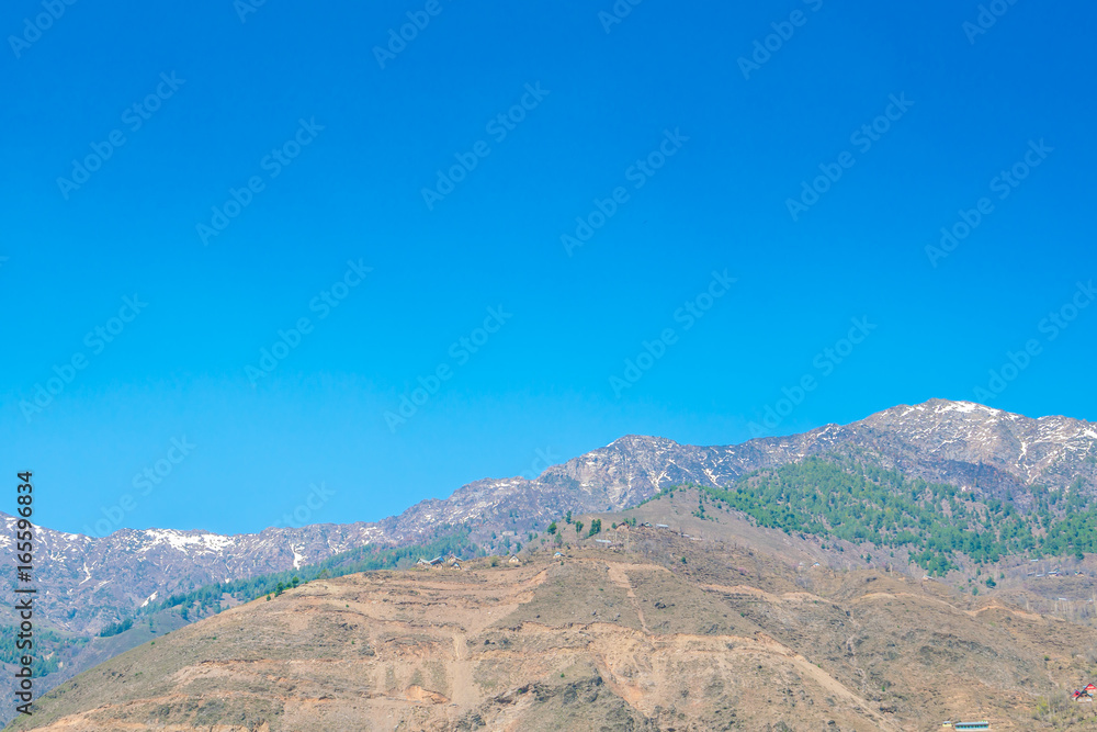 Beautiful snow covered mountains landscape Kashmir state, India . Beautiful snow covered mountains landscape Kashmir state, India .