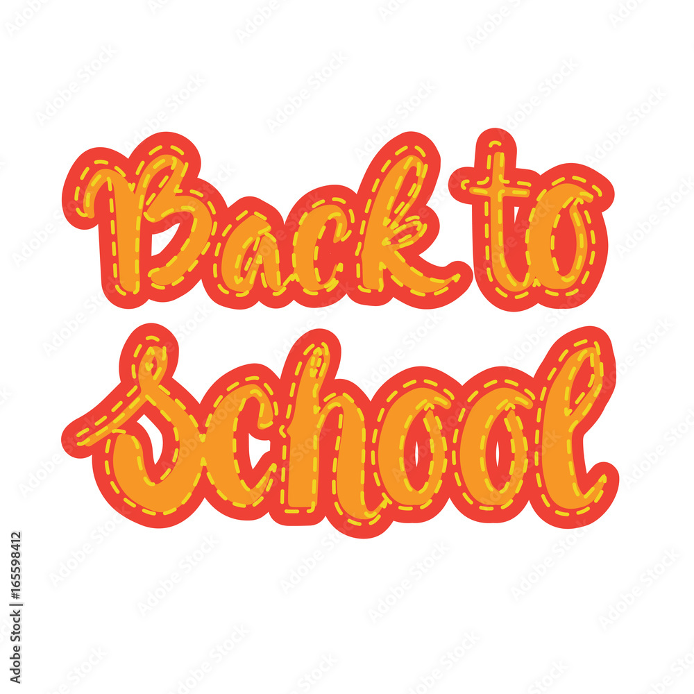 Back To School Logo Colorful Text On White Background Flat Vector Illustration Back To School Logo Colorful Text On White Background Flat Vector Illustration