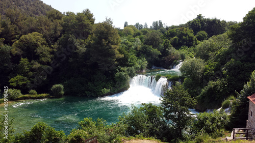 Waterfalls in the Krka National Park  Sibenik  Croatia