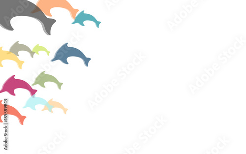 Hintergrund aus bunten Delfinen