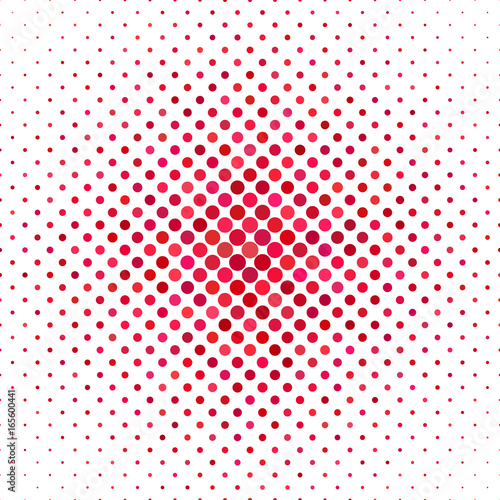 Circle pattern background - geometric vector graphic design from dots in red tones