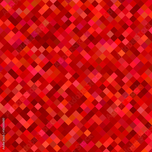 Color square pattern background - geometrical vector graphic from diagonal squares in red tones