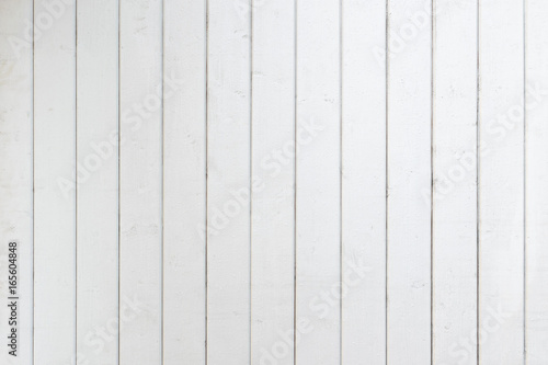 White painted planks. Texture of wet wood.