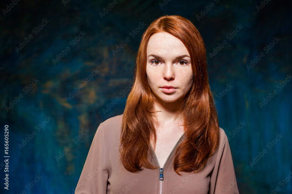 Red-haired pretty girl Red-haired pretty girl