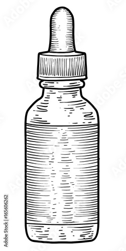 Dropper illustration, drawing, engraving, ink, line art, vector
