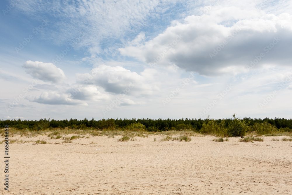Light sand dunes on Baltic Sea beach Light sand dunes on Baltic Sea beach