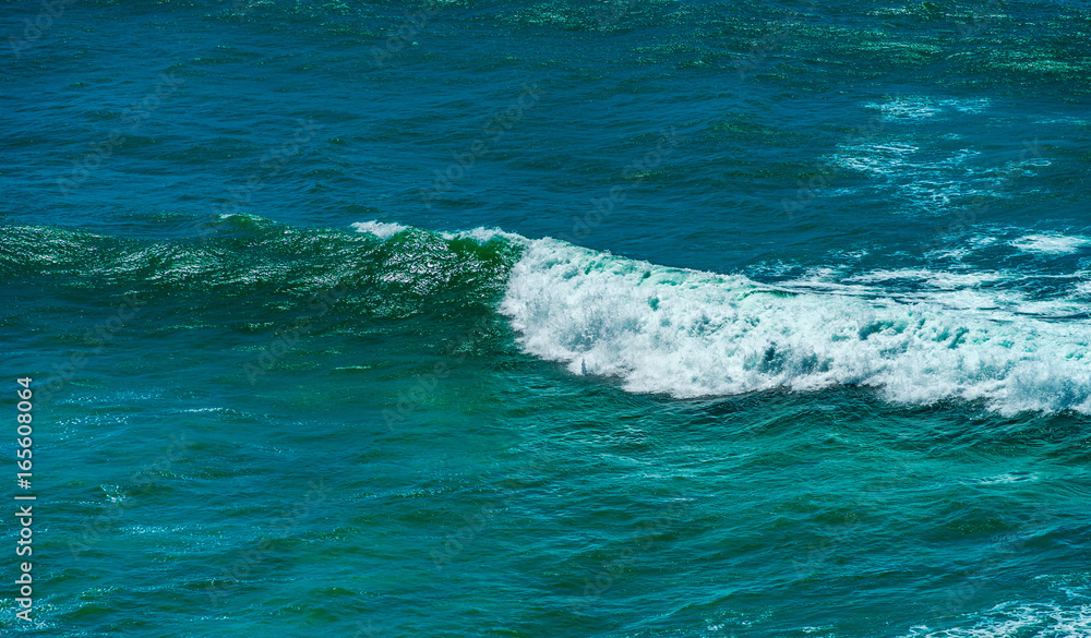 Wave in the ocean aerial view, beatiful water color