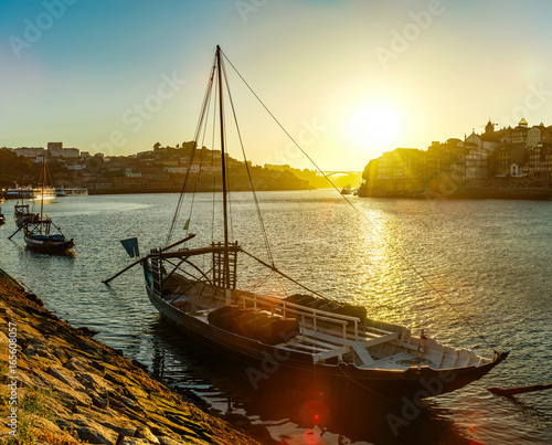 Wallpaper Mural Wonderful sunset on the river in Porto, Portugal. Panoramic view Torontodigital.ca