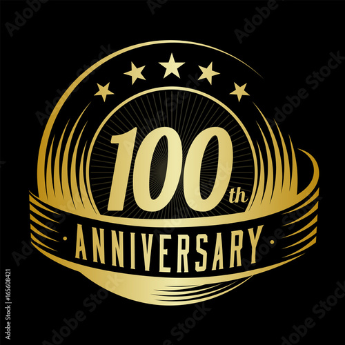 100 years anniversary design template. Vector and illustration. 100th logo.
