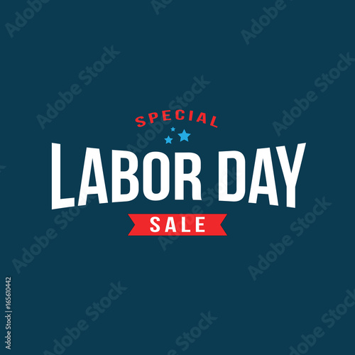 Special Labor Day Sale Text, Vector Illustration