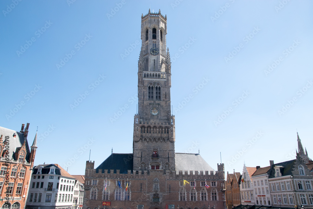 The belfry of Bruges is a medieval bell tower in the historical centre of Bruges, Belgium