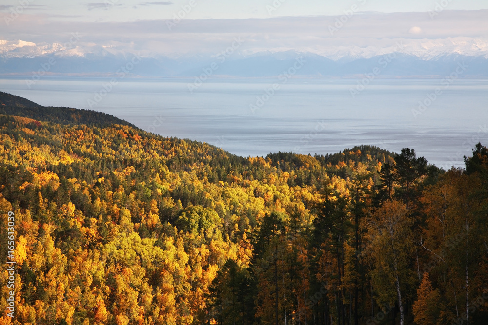 Lake Baikal in Listvyanka. Irkutsk oblast. Russian