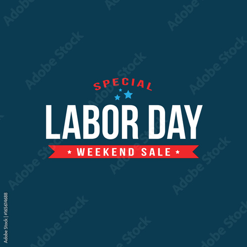 Special Labor Day Weekend Sale Text Treatment, Vector Illustration