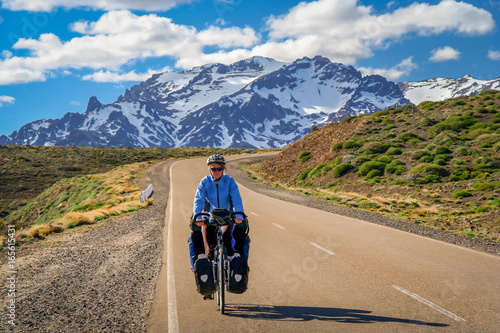 Cycling on argentinian roads photo