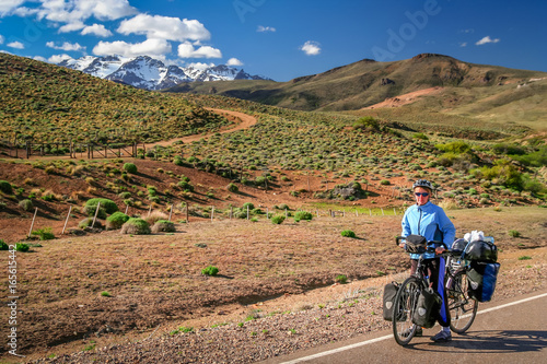 Cycling on argentinian roads photo
