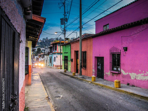Colonial architecture on the streets of Venezuela