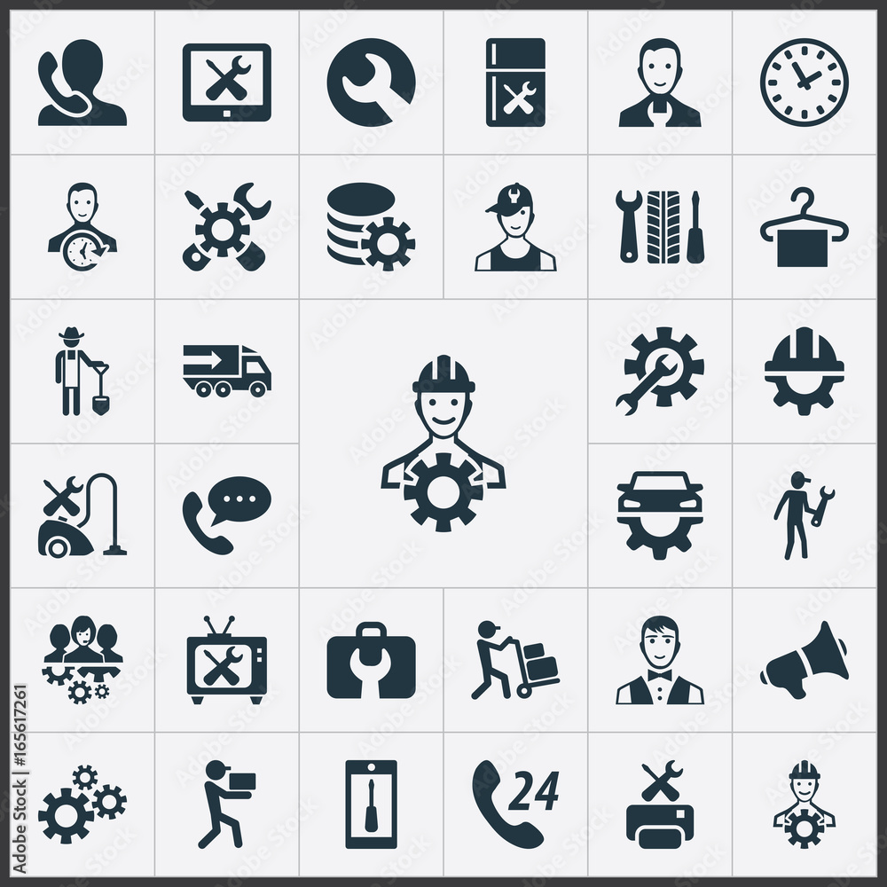 Vector Illustration Set Of Simple Help Icons Elements Notice Toolbox vector-illustration-set-of-simple-help-icons-elements-notice-toolbox