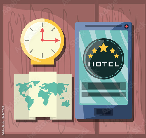 smartphone with map to destination of travel