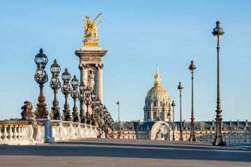 Leinwandbilder Pont Alexandre III Pont Alexandre III mit Invalidendom  © eyetronic