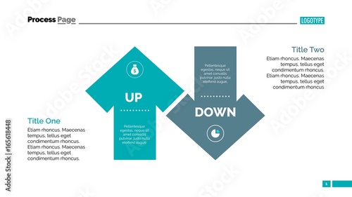 Up and Down Arrow Diagram Slide Template