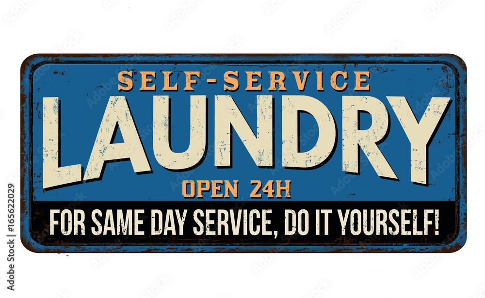 Laundry  vintage metal sign