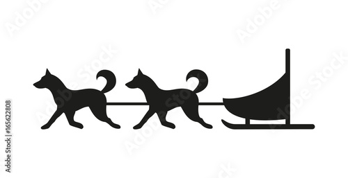 Dogteam simple icon on white background.