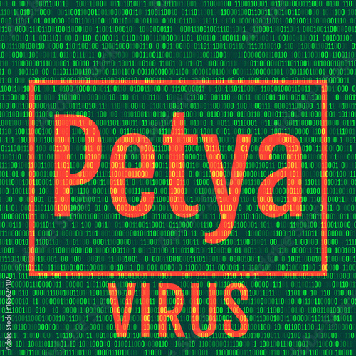 Binary Screen Background, Petya Virus