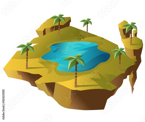 floating oasis desert island