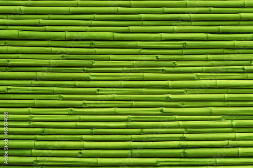 Green bamboo fence background and texture