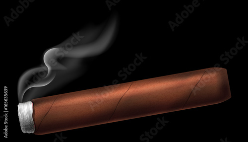 Cigar. Vector illustration.